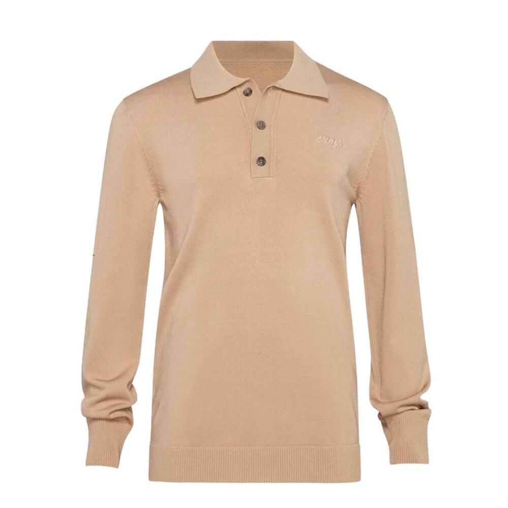 Ser.O.Ya Men's NEW Size XL Beige Long Sleeve Collared Tico Polo Shirt NWT